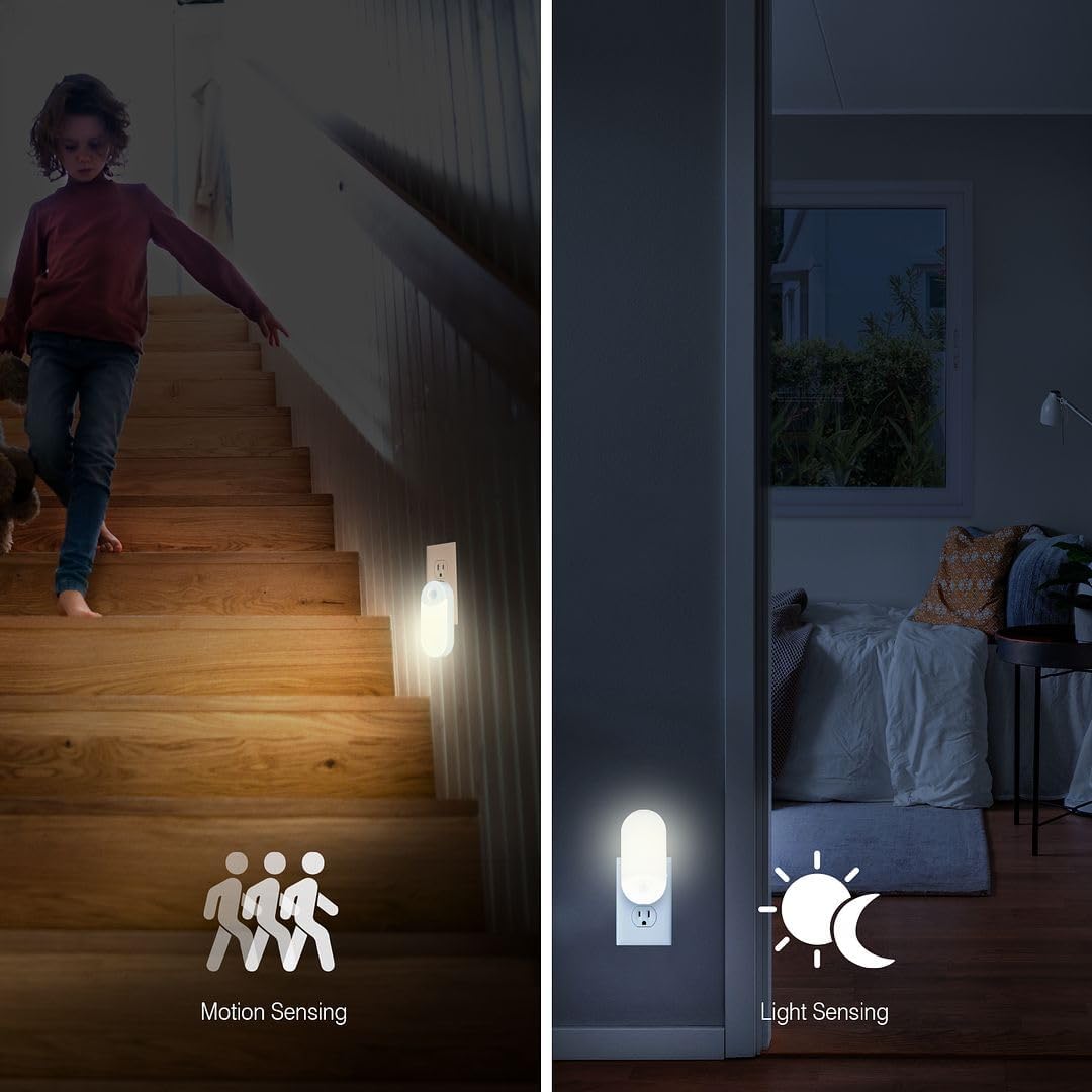 Camelion 3-Pack 4-in-1 Plug-in Power Failure Night Light, Motion and Light Sensor, Rechargeable Emergency Flashlight, Power Outage Light, Great for Emergency Preparedness, Hurricanes and Survival Kits