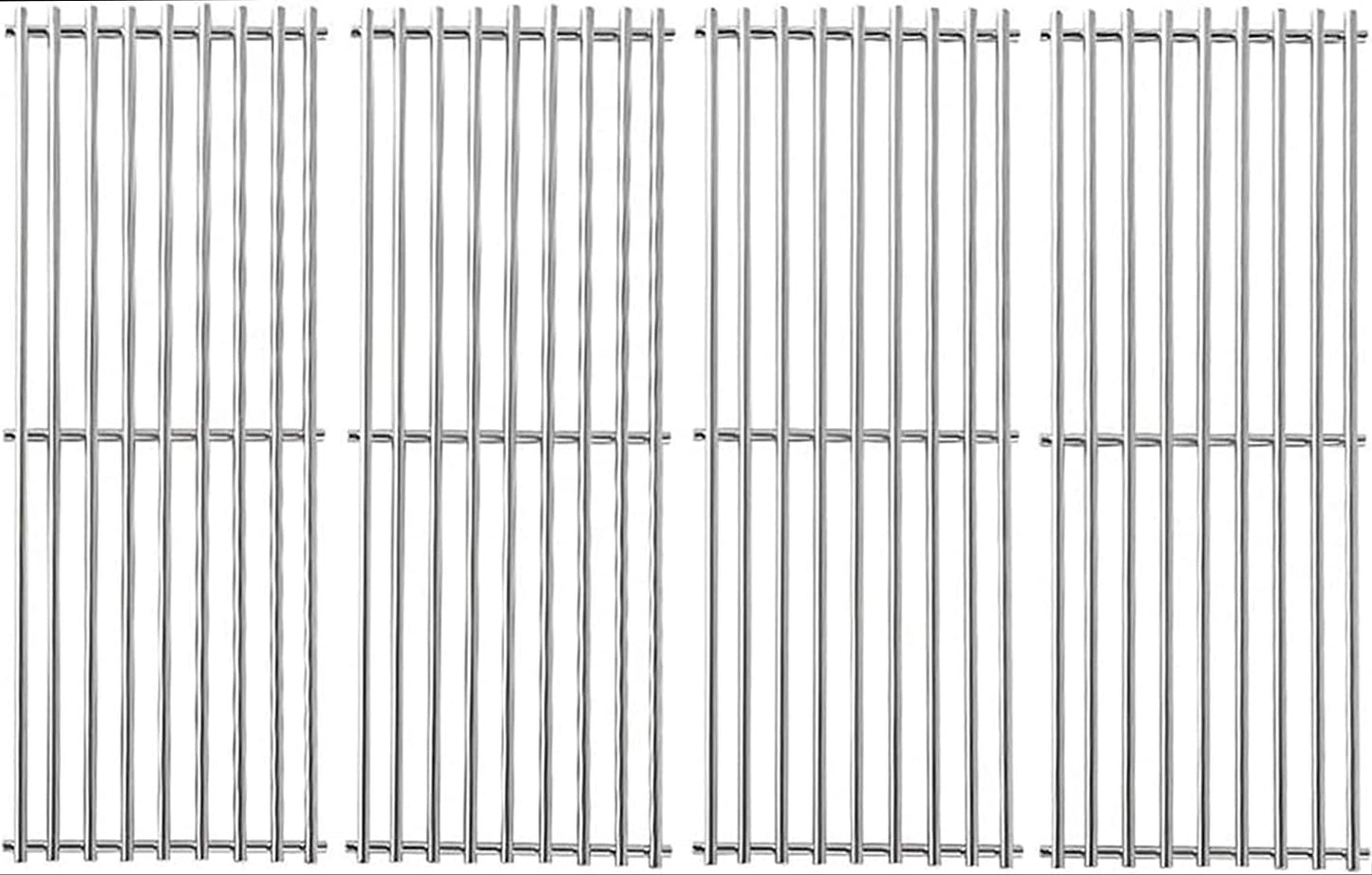 BMMXBI 17-3/8 Inch Grill Grate Replacement for Broil King Baron 440 320 340 420 S420 S320 Grill Parts, Stainless Steel BBQ Cooking Grates for Broil-Mate, Huntington Gas Grills Accessories, Set of 4