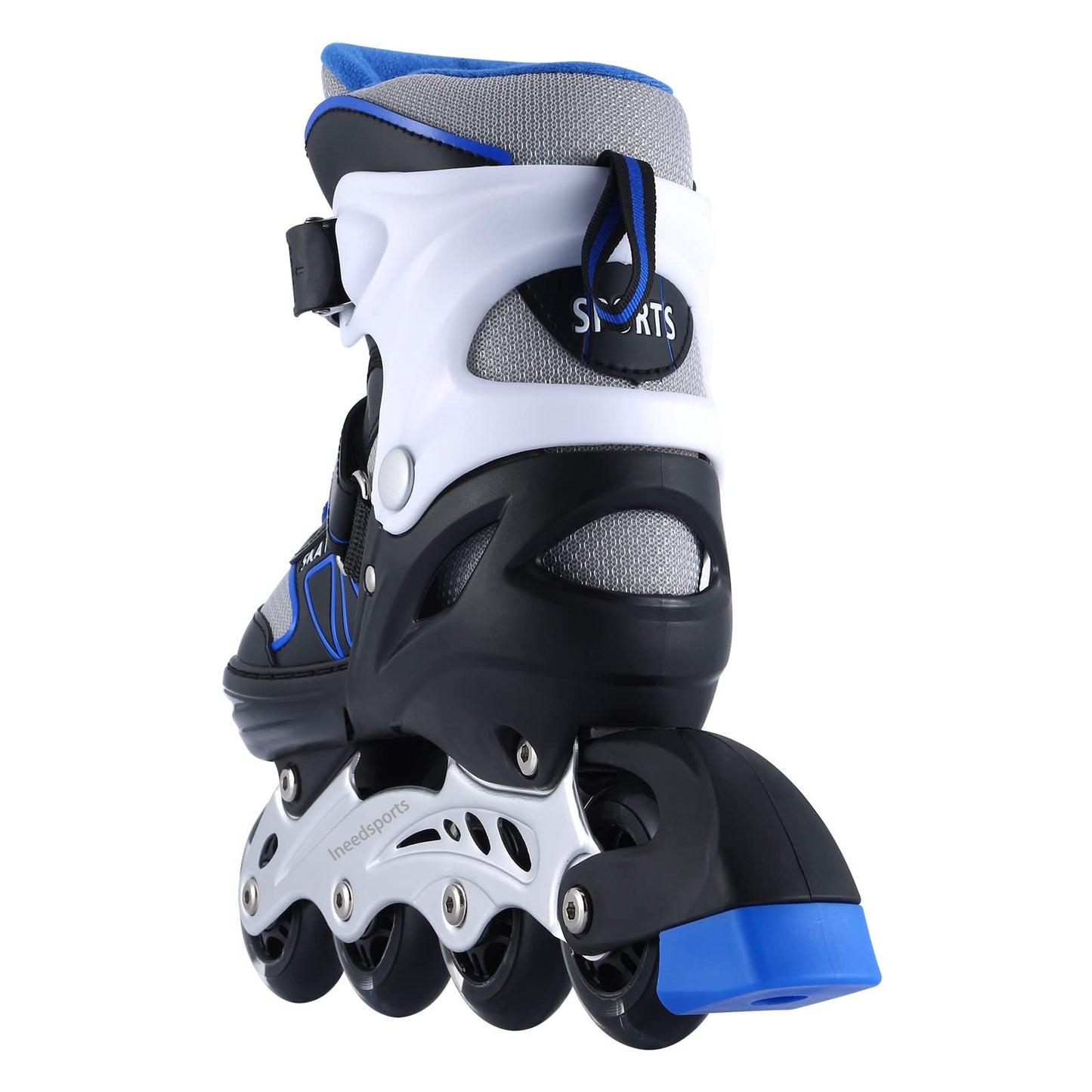 Inline Skates for Kids Girls Boys Beginners, 4 Size Adjustable Size with Light Up Wheels for Children. (Blue, Small(12J-2))