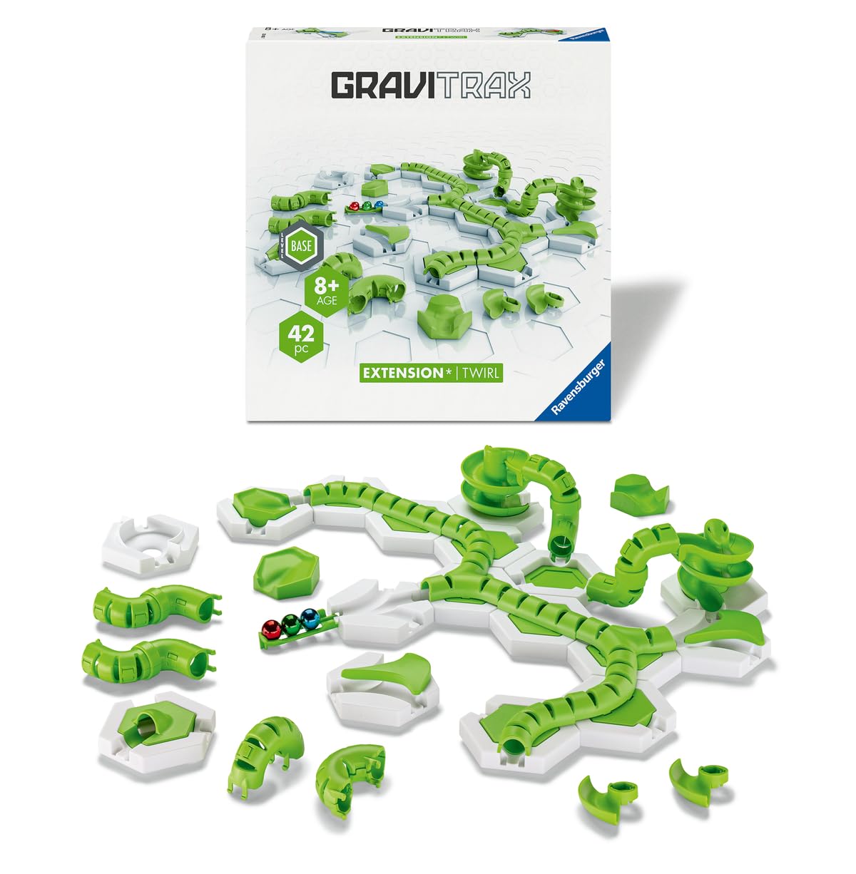 Ravensburger - GraviTrax - Twirl Expansion Set (32 Pieces) - Marble Run - Creative Construction Toy - Build-Your-Own Marble Track - Ages 8 and Up