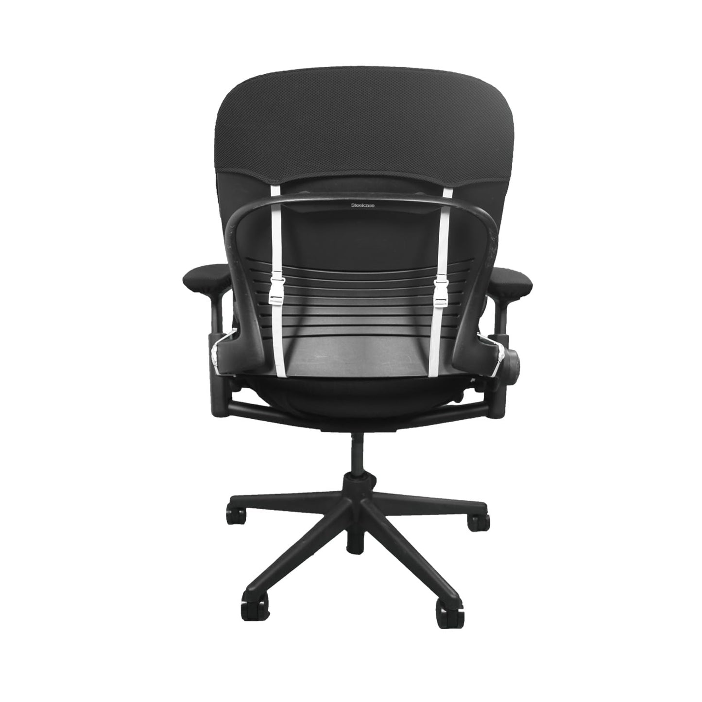 Yerinmeich 4-Piece Office Chair Seat Cover Set: Durable, Breathable, and Moisture-Wicking, Eco-Friendly Fabric. Compatible with steelcase leap V2 Classic and Reissue Office Chairs. (Black)