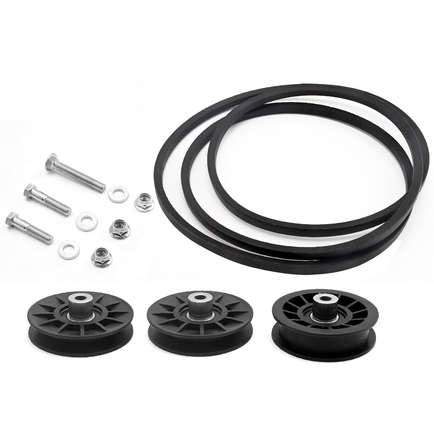 Anxingo 2 Pack 194326 194327 Idler Pulley with Pulley Belt Replacement for Craftsman 532194326 532194327, Replacement for Husqvarna yth22v46 yth20k46 lgt2654 yth2348 yth1542xp Ride Mowers