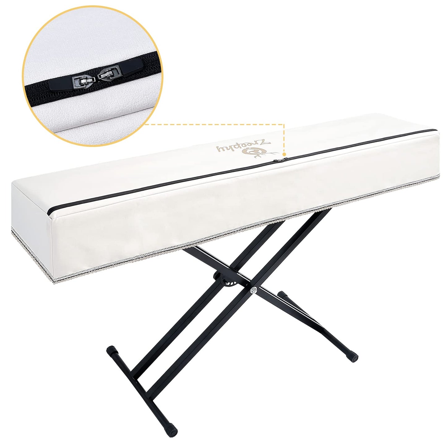 Zreephy Piano 88 Keys Keyboard Dust Cover with Music Stand Opening of Zipper Design, Dust Proof Cover Compatible for Yamaha P35 P45 P48 P71 P85 P95 P105 P115 P125 Digital Pianos Keyboards