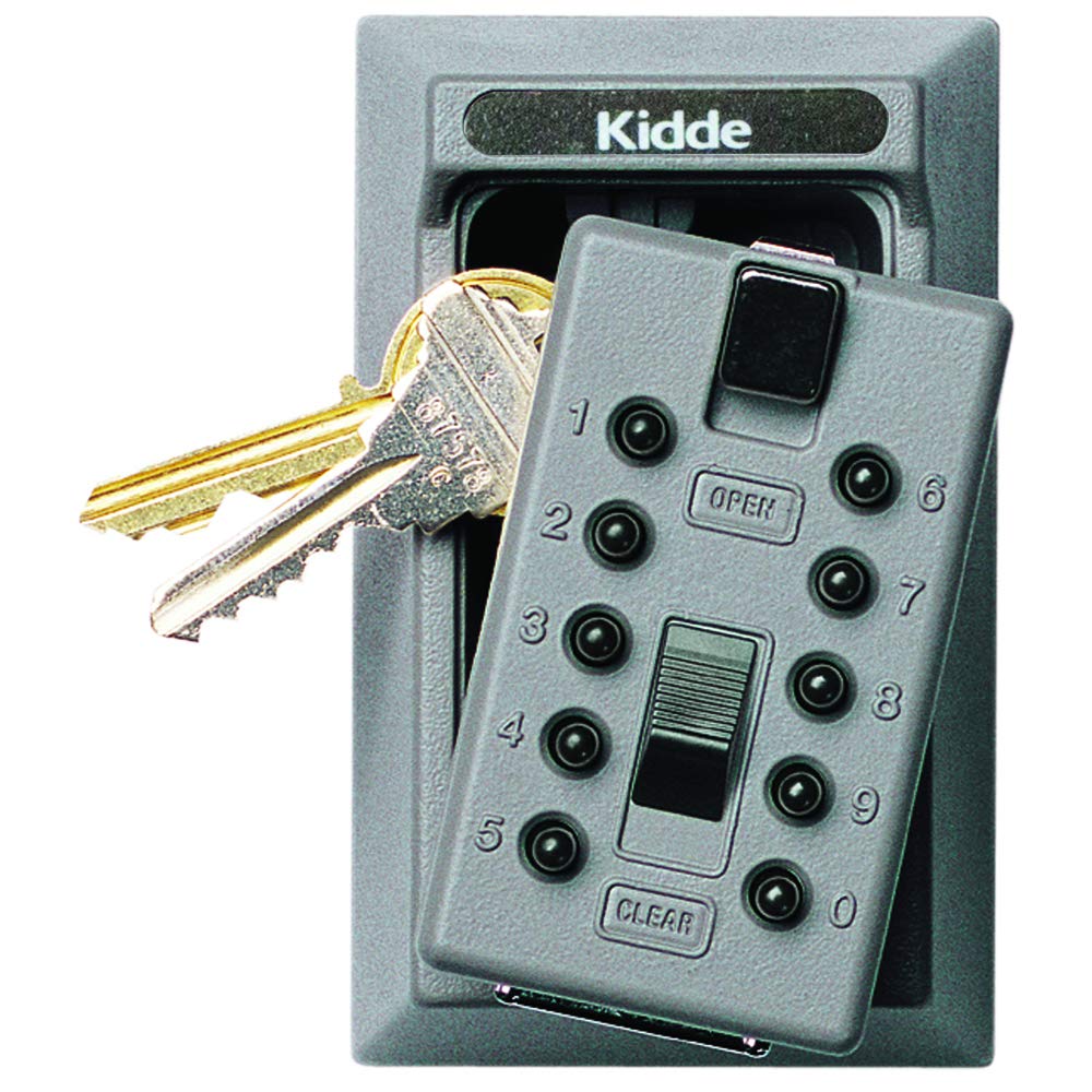 Kidde 001015 Push Button Combo 5-Key Lock Box, Titanium