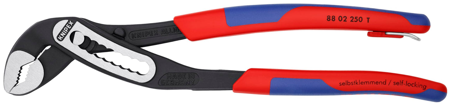 Knipex Tools 88 02 250 T BKA 10" Alligator Pliers, Tether Attachment-Comfort Grip,