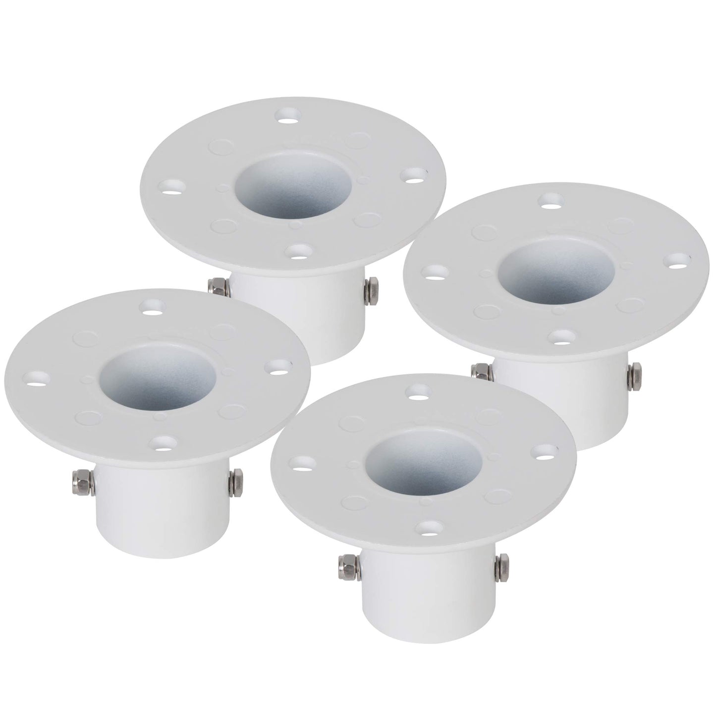 ECOTRIC Deck Anchor Flange Cast Aluminum Above Ground Pool Ladders/Handrails/Slide - 1 7/8” Inch Diameter of 1.9"(4PC)