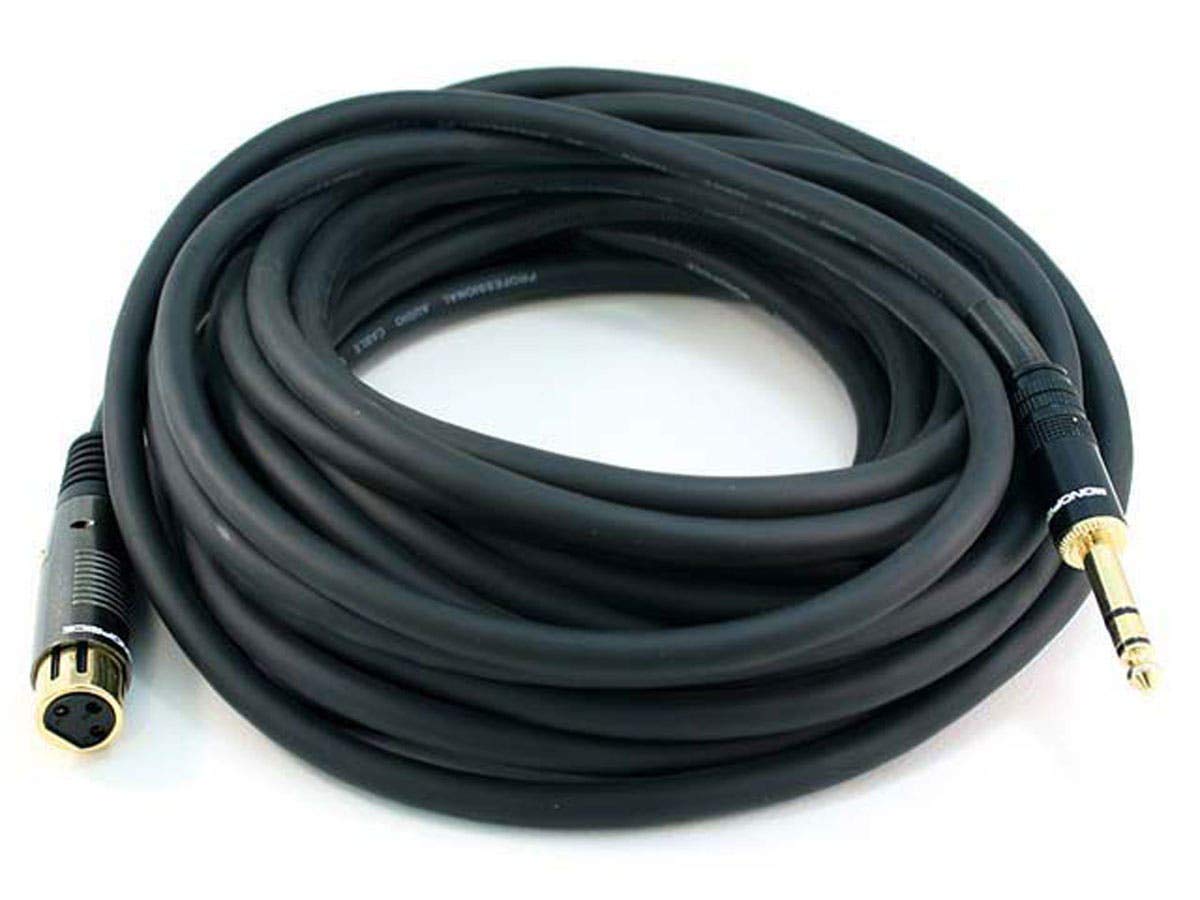 Monoprice 104773 35-Feet Premier Series XLR Female to 1/4-Inch TRS Male 16AWG Cable