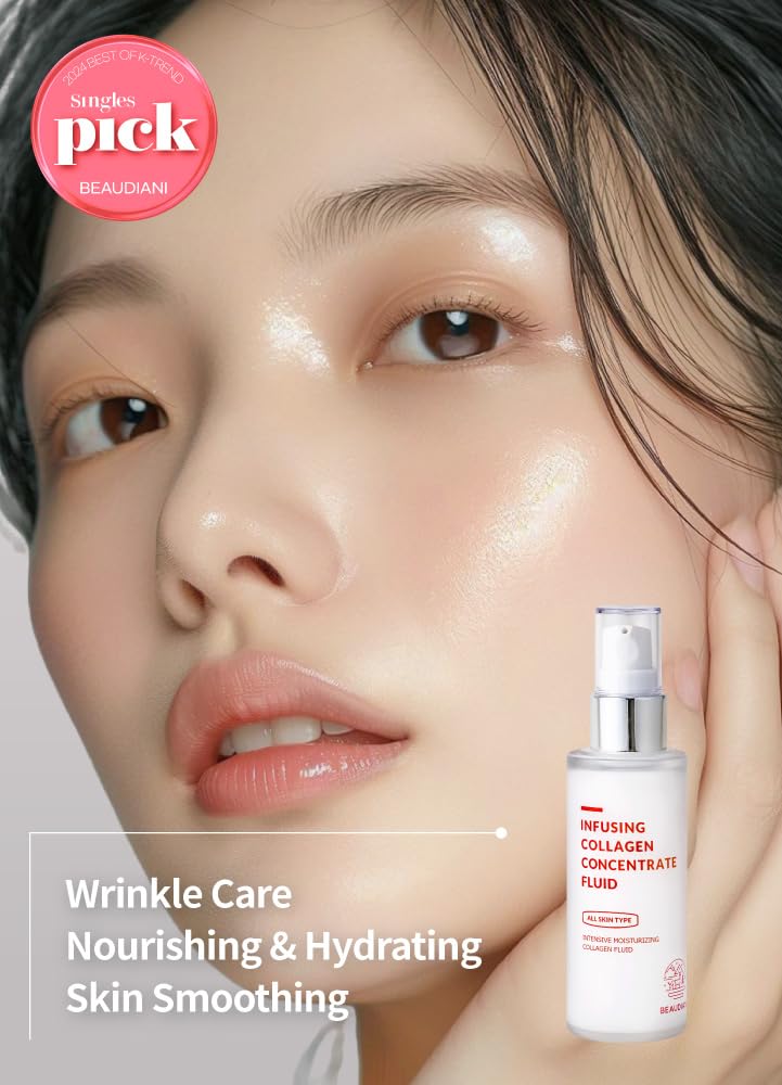 BEAUDIANI Infusing collagen concentrate fluid (1.69 fl. oz), firming lotion, collagen intensive care, fineline care, daily skincare, skin tightening, face moisturizer, nourishing, hydrating