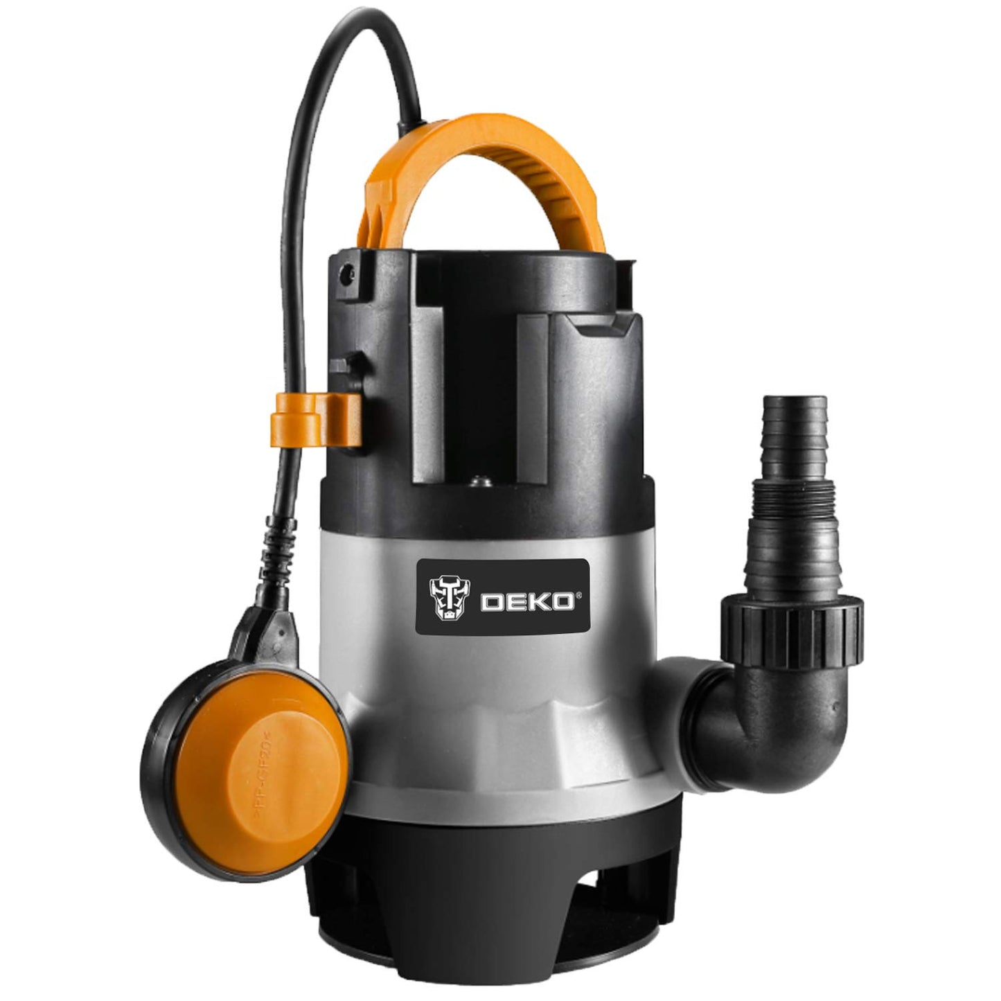 DEKOPRO 1/2HP 400W Sump Pump 1981GPH Submersible Pump Water Pump Long 16ft Cable and Swimming Pool Garden Tub Pond Flood Drain w/Float Switch