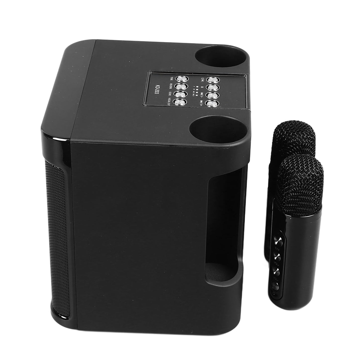 Generic Portable Karaoke Machine with Two Cordless Microphones, Mini Karaoke Machines for Adults & Kids, Supports for TF Card/USB and AUX in, for Smartphones Tablets