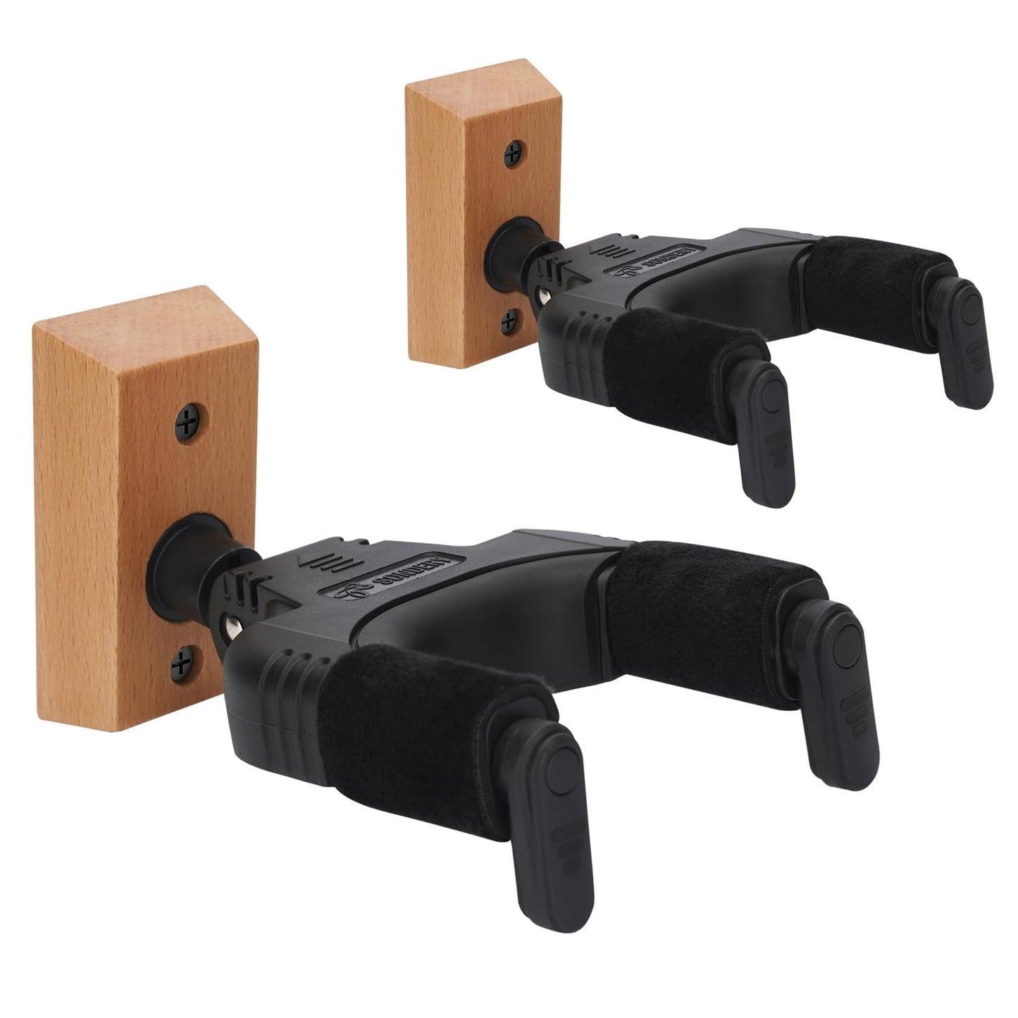 Sondery Guitar Hanger Wall Mount, Auto Lock and Adjustable Hook Holder for Acoustic and Electric Guitar, Ukulele, Bass, Banjo and Mandolin