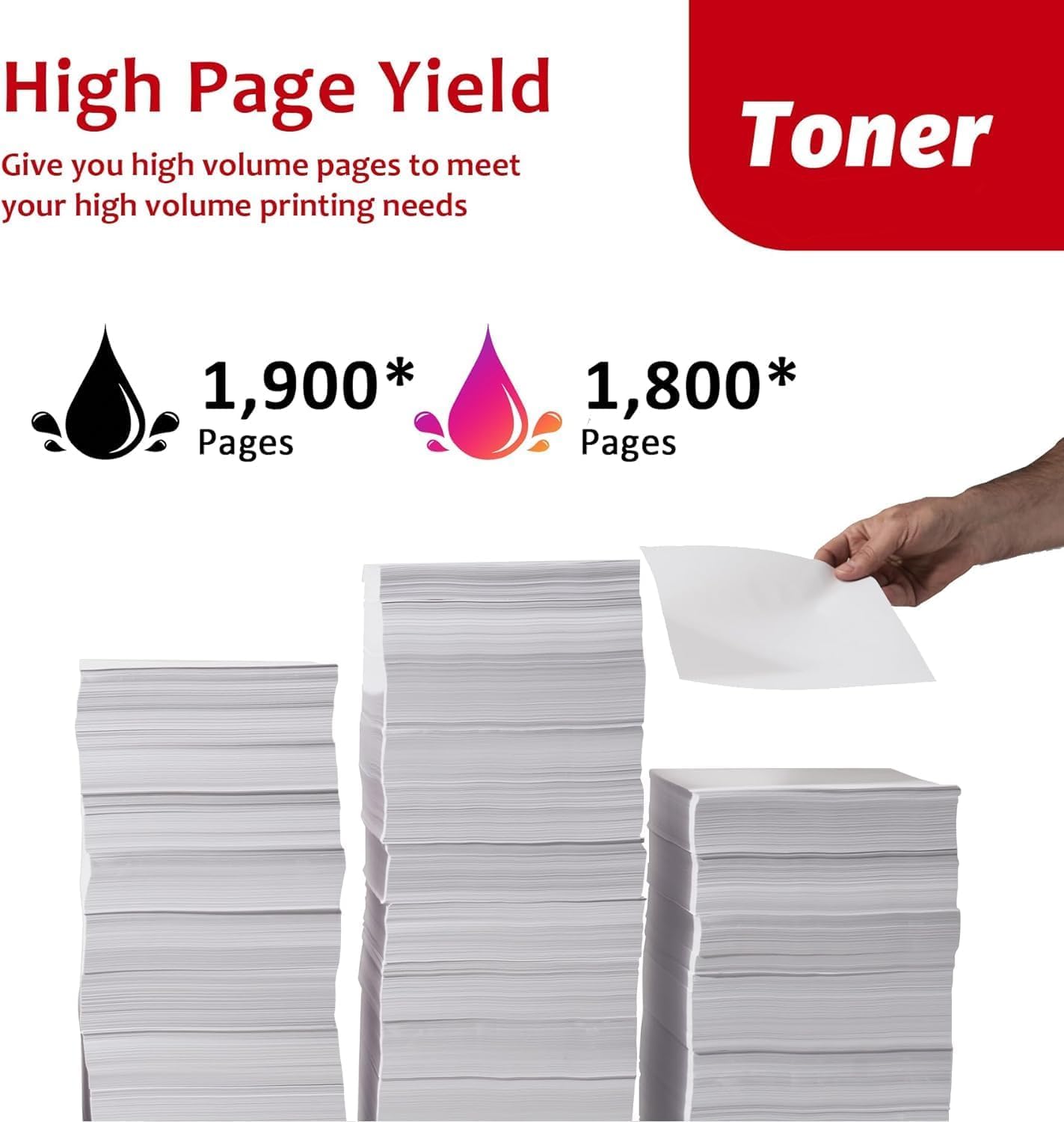 High-Yield 045 045H Toner Cartridge Set MF632Cdw Replacemen for Canon CRG-045 Toner Cartridges Compatible for Color imageCLASS MF631Cn MF633Cdw MF634Cdw Printer (Black, Cyan, Magenta, Yellow)