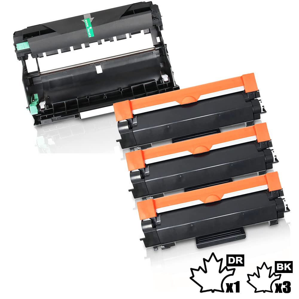 4PK-1 Inkfirst DR730 DR-730 Drum Unit + 3 TN760 TN-760 High Yield Toner Cartridges (CHIP Included) (3 toner + 1 drum) Compatible Replacement for Brother MFC-L2710DW MFC-L2730DW MFC-L2750DW MFC-L2750DW