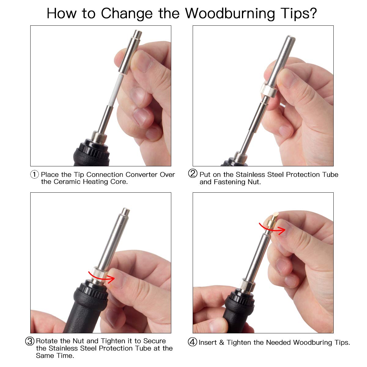 Preciva 31Pcs Wood Burning Kit, Professional Wood Burning Tool, 200°C~450°C Adjustable Temperature Woodburning Pyrography Pen DIY Creative Tools for Embossing/Carving/Soldering