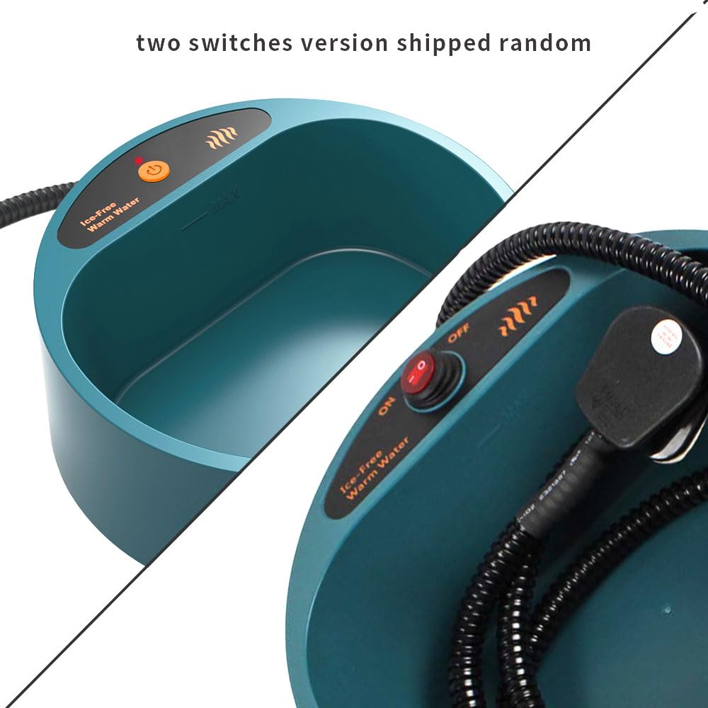 Babypet Pet Heated Bowl, 2000ml Thermal Automatic Constant Temperature Pet Heating Feeding Drinking Bowls Small, Medium Large Dogs and Cats