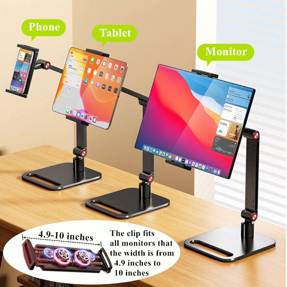WYSXEBWZ Portable Monitor Holder for 6-17.3 Inch Screen Desktop Expandable Monitor Stand 12.9 inch Tablet Stand