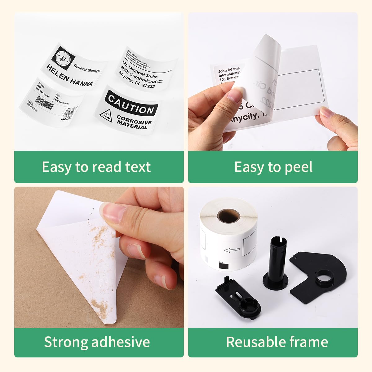 COLORWING Compatible DK-1202 Brother Labels 2.4" x 3.9" White Paper Shipping Labels DK1202, Die-Cut, Use with Brother QL-700 QL-500 QL-810W Printers, 62mm x 100mm, 8 Rolls+1 Refillable Cartridge