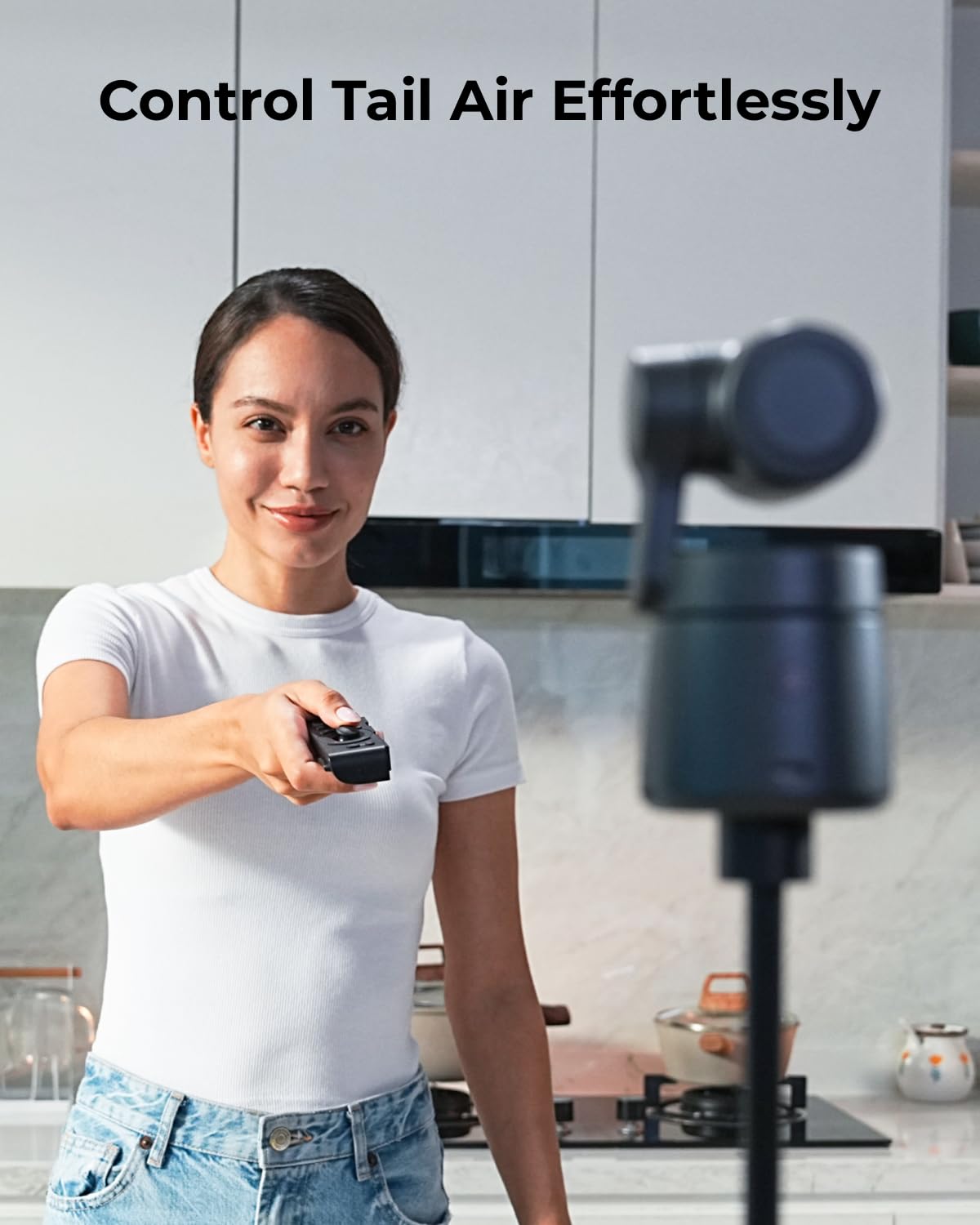 OBSBOT Tail Series Smart Remote Controller, PTZ Control via Gimbal Button or Wrist Movements, Bluetooth Wirelessly Connect up to 3 OBSBOT Tail 2/Air and Control Over Tail Air/Tail 2 Various Features.