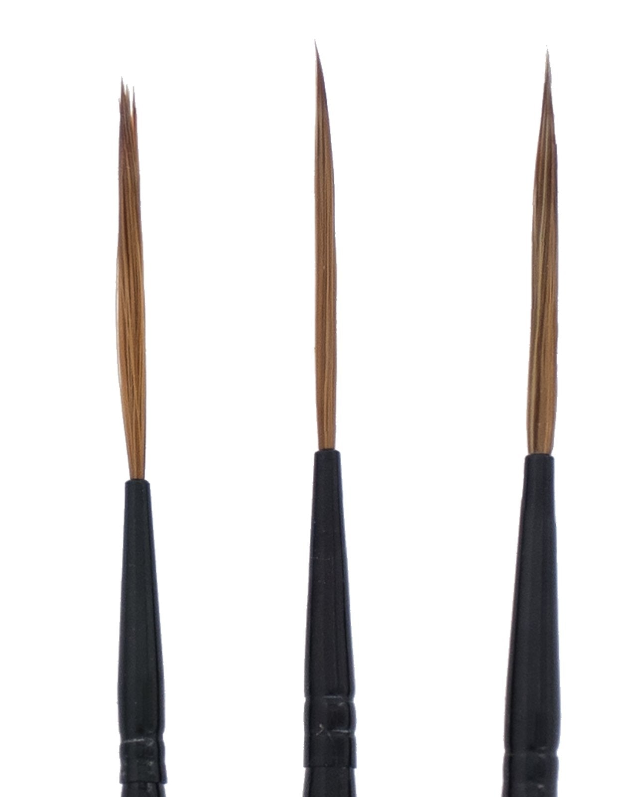 Andrew Mack Brush AMVD-MS-SET Von Dago Mini Saber Set of 3 Pinstriping Brushes Sizes 00-1