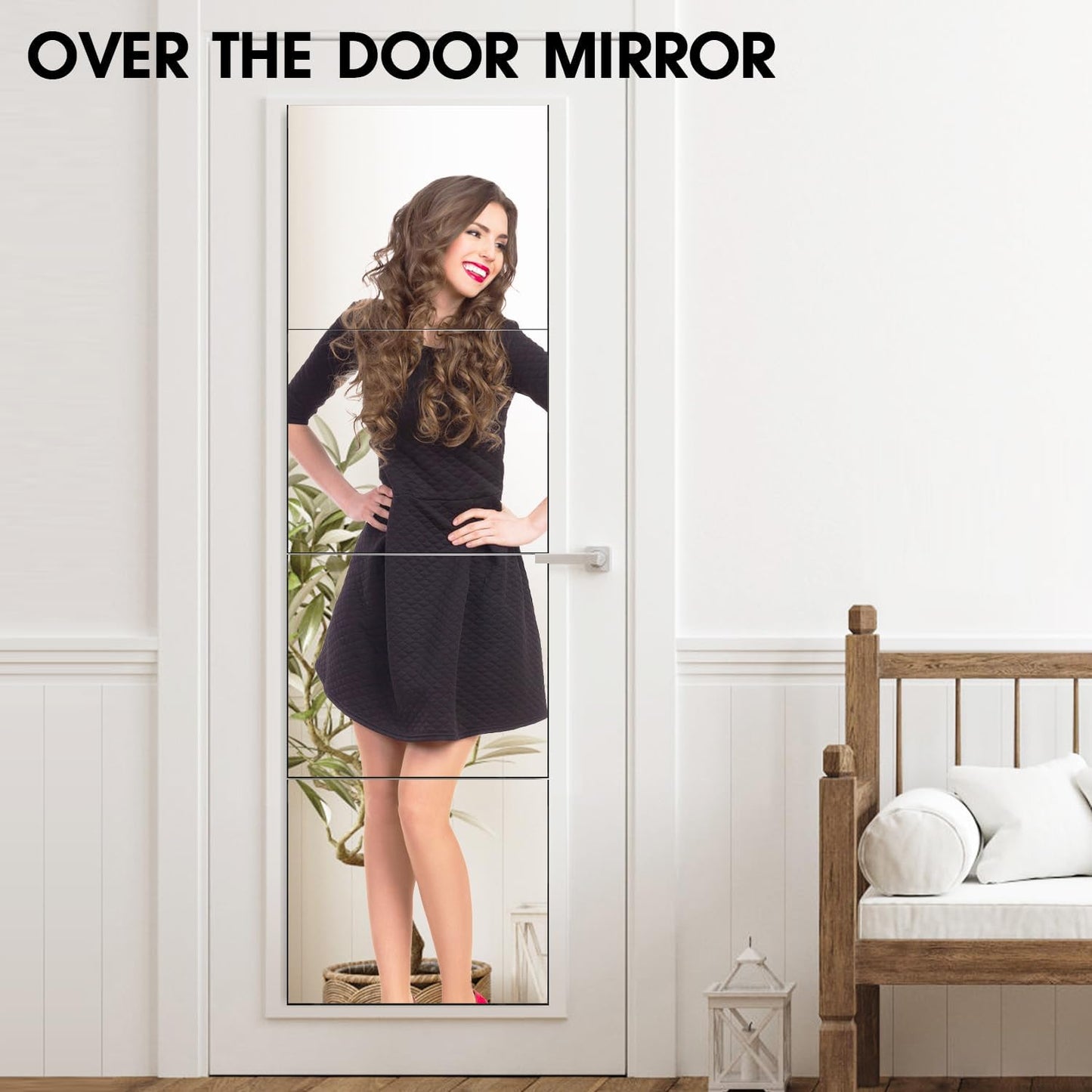 VASUHOME Home Gym Mirrors 14 x12 Inch - 12PCS HD Glass Wall Mounted Mirror Tiles for Gym, Bedroom, Living Room, Door, Closet