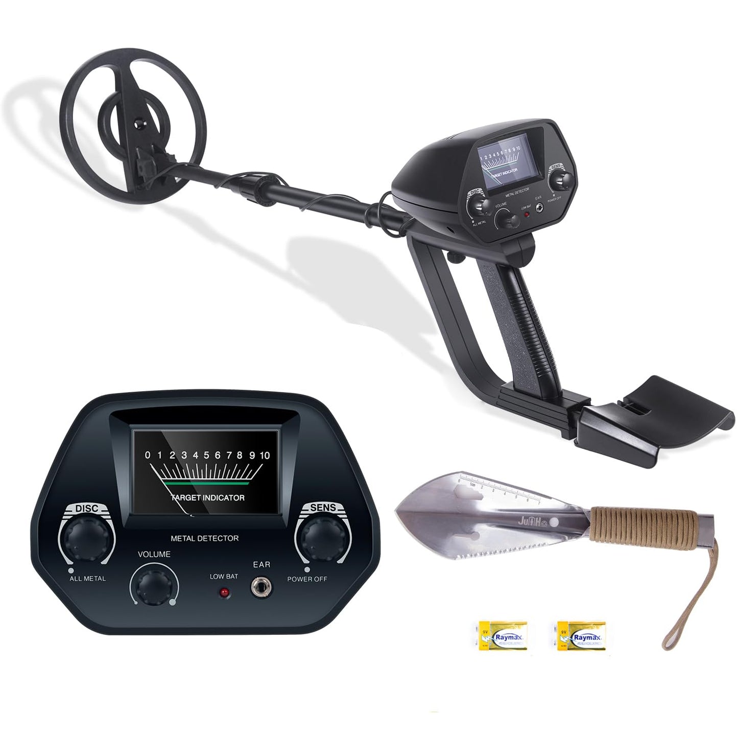 JuniHo Metal Detectors for Adults Waterproof - Professional Higher Accuracy Gold Detector with LCD Display,High Sensitivity with Waterproof Coil,Pinpoint & Disc & All Metal Mode (Adult Pro) (JH-Adult)