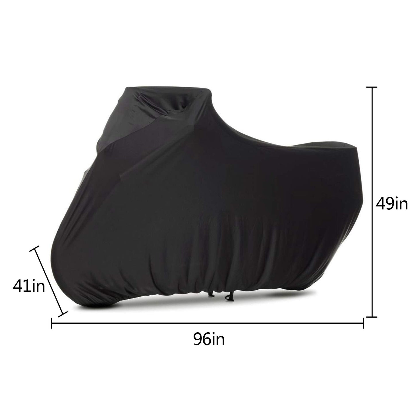 WinPower Indoor Motorcycle Cover Velvet Stretch Elastic Dust-Proof Scratch-Proof Covers for Motorbikes, 96inches