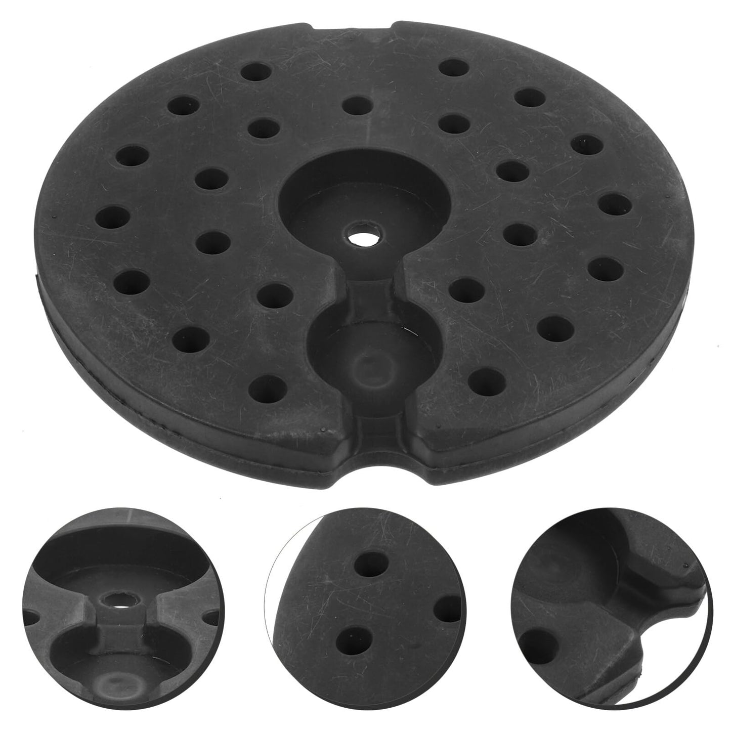 MAGICLULU Lamp Base Counterweight Round Iron Desk Lamp Weight Replacement Floor Loader Base for Bedroom Black 23.3cm