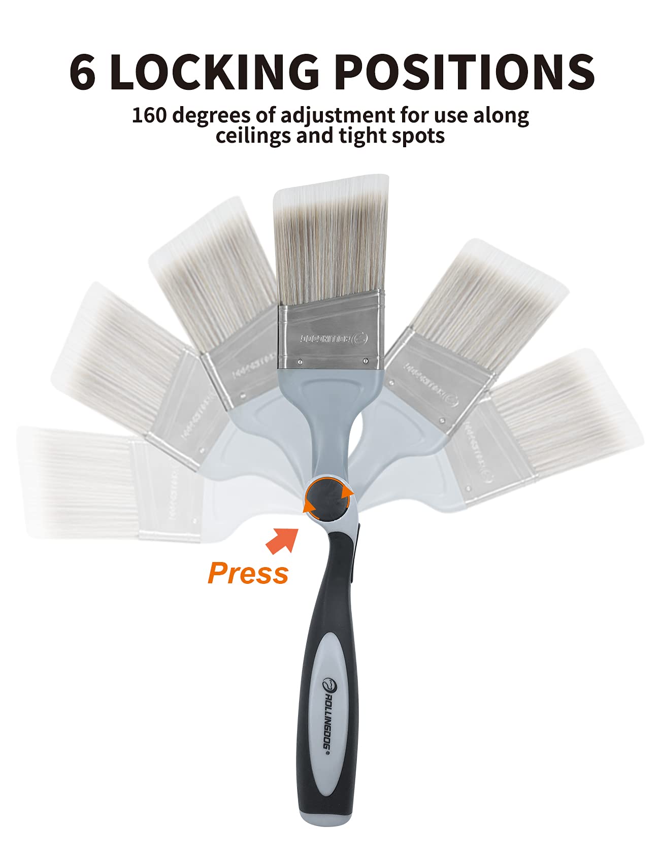 ROLLINGDOG 11 PC Paint Roller Kit-9 Inch Paint Rollers with Frame, Extension Pole, Paint Tray with Liners, Brushes, Paint Roller Cleaner and Masking Tape for Wall Ceiling House Painting