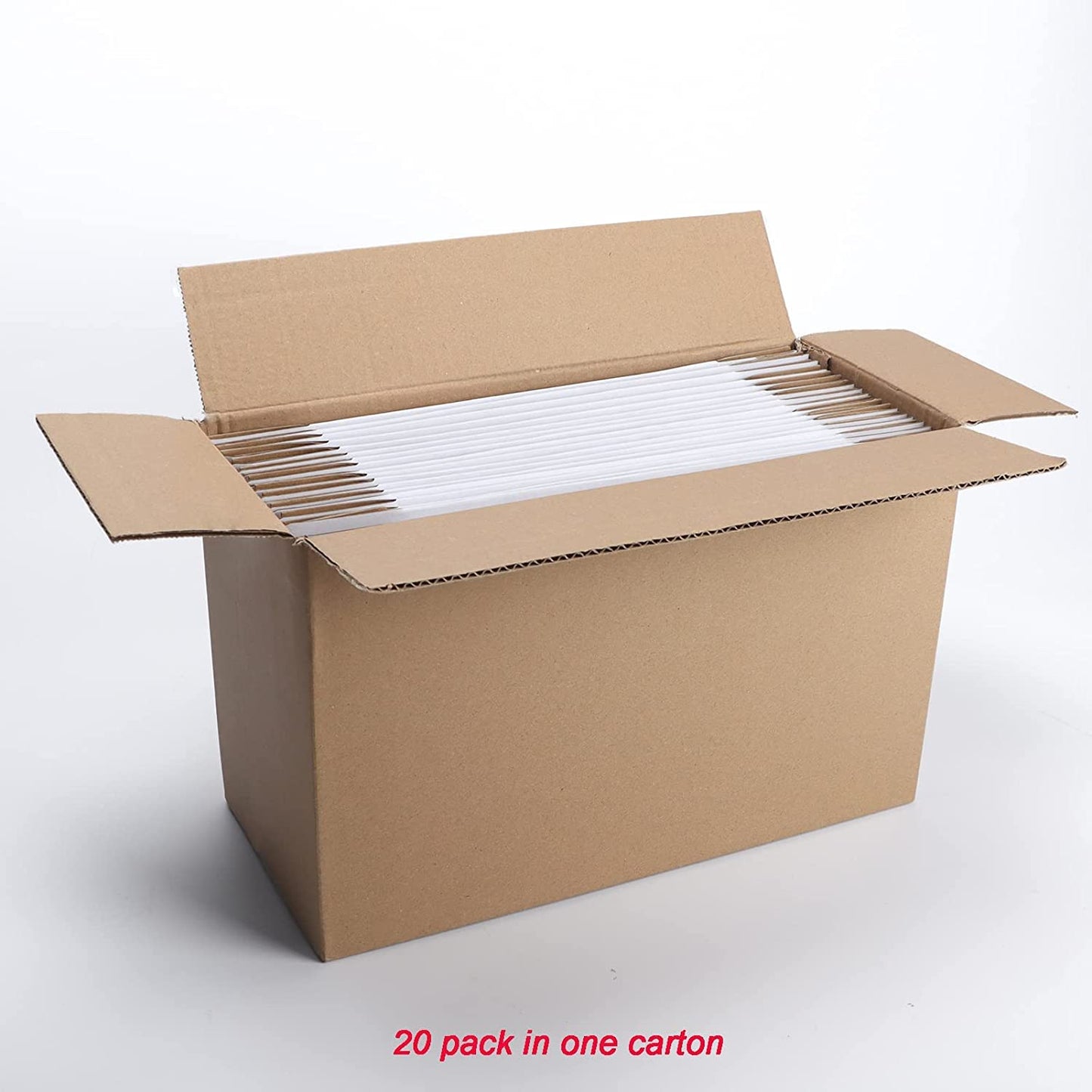 Lyeasw 13x10x2 Inch Shipping Boxes 20 Pack Corrugated Cardboard Box Mailer for Small Business Mailing Packing, White
