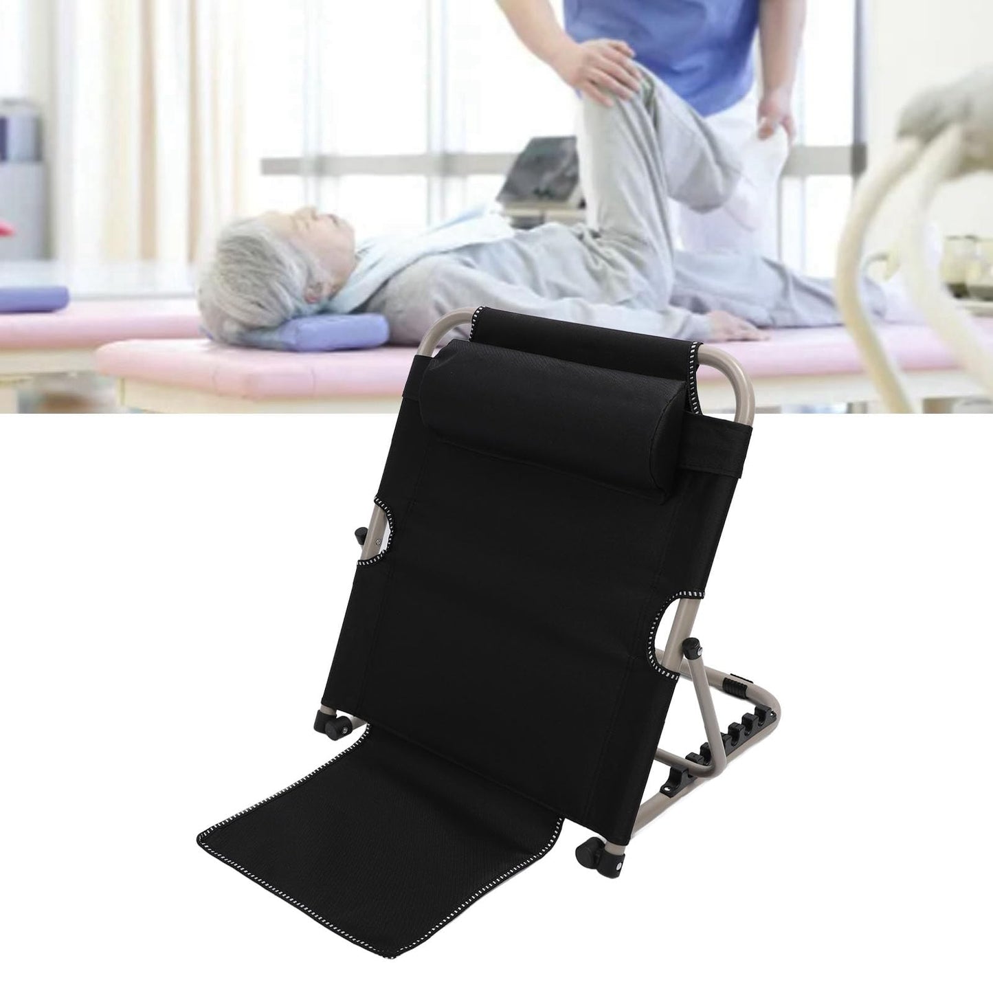 Bed Backrest for Sitting Up in Bed Adjustable, Lifting Bed Backrest Floor Chair with Head Pillow Folding 6 Degree Sit Up Backrest Floor Chair Bed Backrest for Sitting Up in Bed