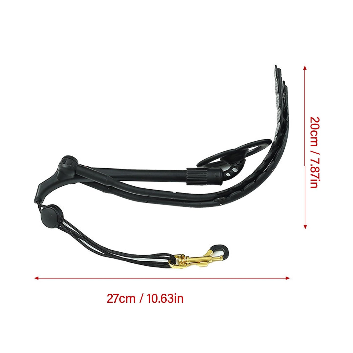 Saxophone Strap Double Shoulder Adjustable with Neck Support and 360 Degree Swivel Metal Hook for Alto Tenor Sax Wind Instrument Accessories
