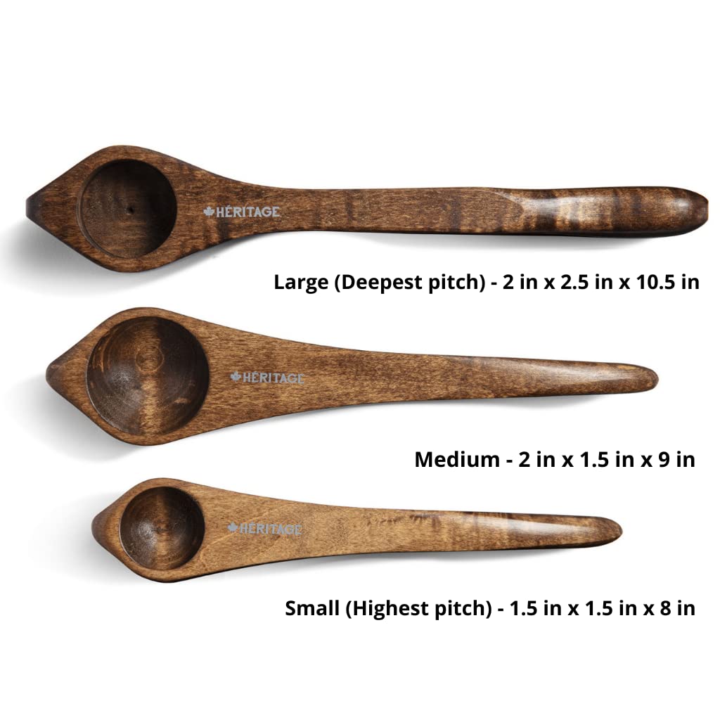 Heritage Musical Spoons Percussion Instrument, Handmade Canadian Maplewood, Great Gift for All Ages With Any Music Experience, Medium, Old Fashioned