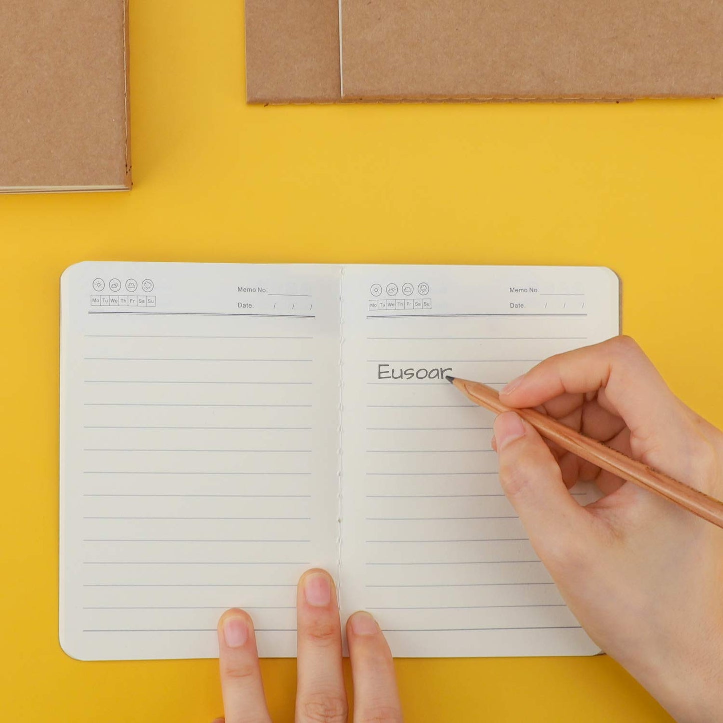 EUSOAR Pocket Notebook Journal, A6 36 Pack 3.9" x 5.5" 60 Pages Softcover Lined Kraft Notebooks, Memo Scratch Pads Notepad Travel Journal Sketchbook, Office Subject Writing Diary Notebooks