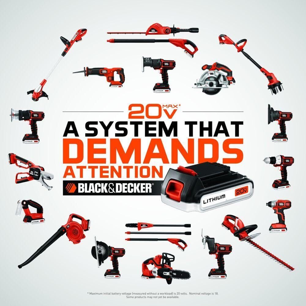 BLACK+DECKER 20V MAX* POWERCONNECT 1.5Ah Lithium Ion Battery (LBXR20)