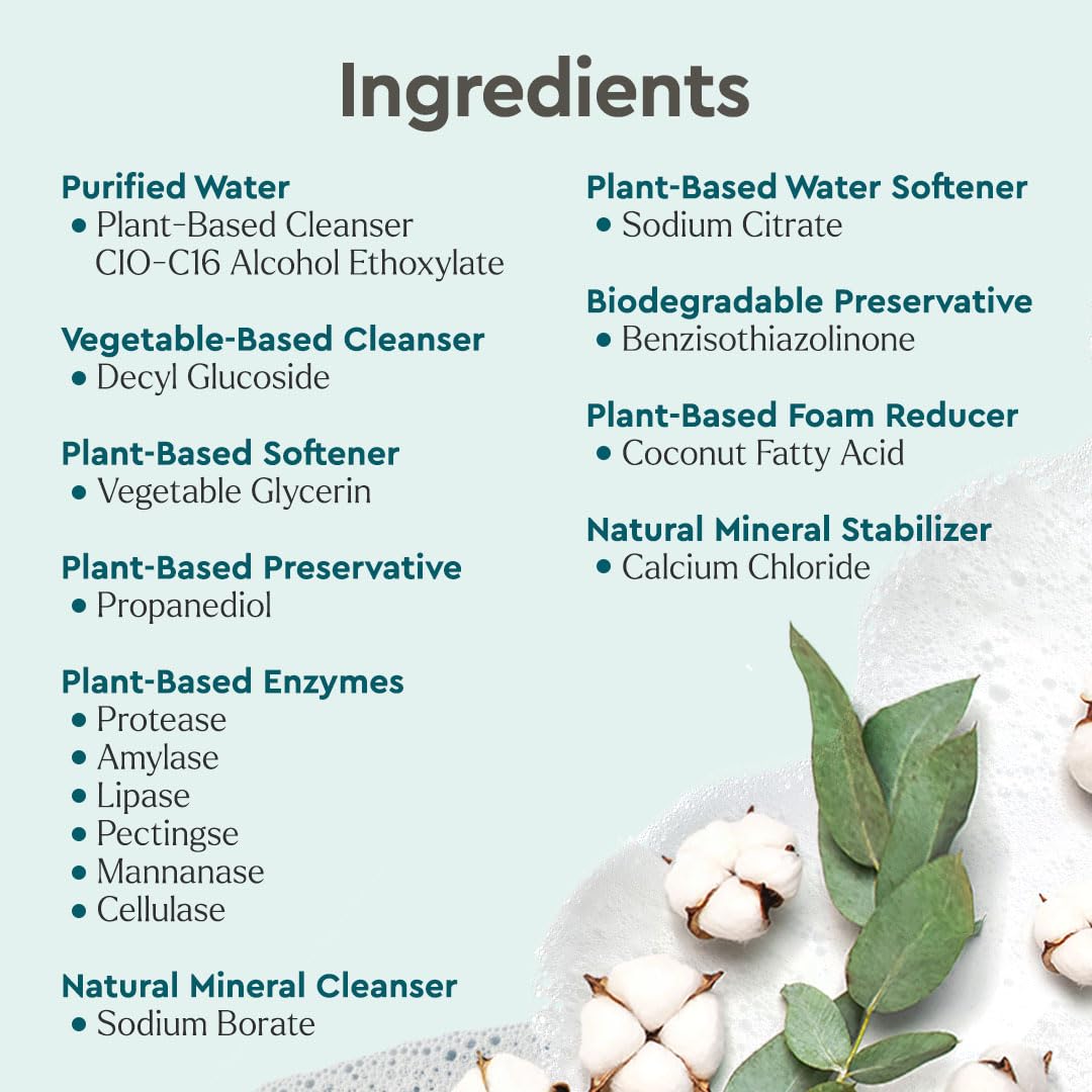 Puracy Natural Baby Laundry Stain Remover Refill 48 fl oz (1420ml) - Unscented Enzyme Cleaner - Baby Spot Cleaner - Plant-Based, Grease Oil Fabric Cleaner