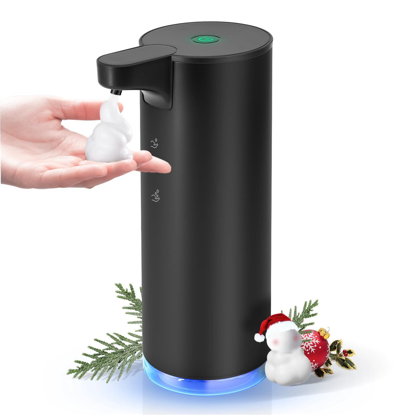 Soap Dispenser, Stainless Steel Touchless Soap Dispenser LAOPAO Rechargeable Automatic Foaming Soap Dispenser for Bathroom 9oz Foam Soap Dispenser Hand Soap Pump for Kitchen Xmas Gift
