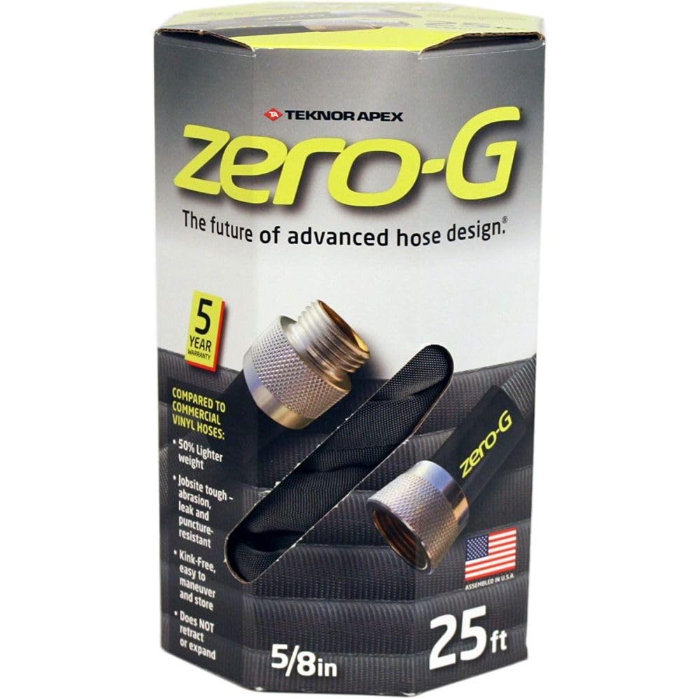 Apex 4001-25 5/8" X 25' Zero-G Lightweight Ultra Flexible Durable Kink- Free Garden Hose