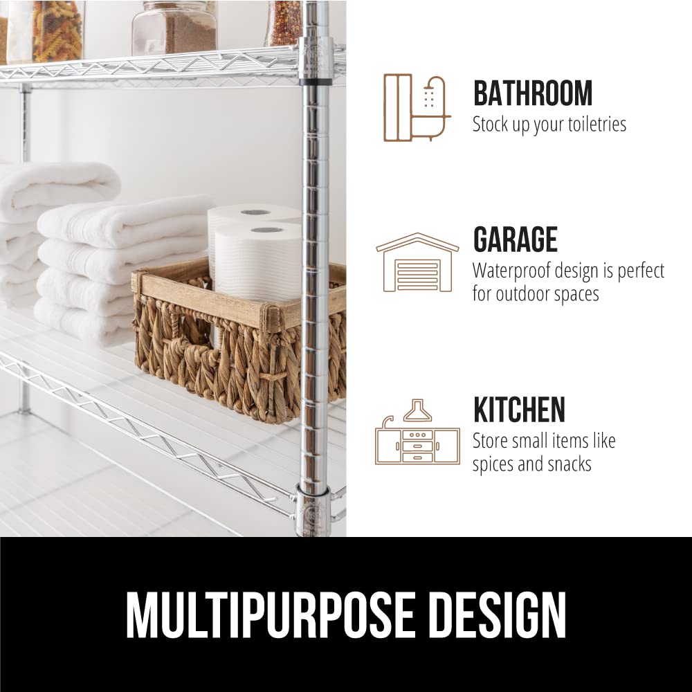 GORILLA GRIP ShelfGuard Wire Shelf Liner Compatible with Amazon Basics Shelving Unit, Set of 6 Waterproof Liners for Organizing Metal Rack Shelves, Kitchen Cabinets, Cupboard, Pantry, 18x48 Clear