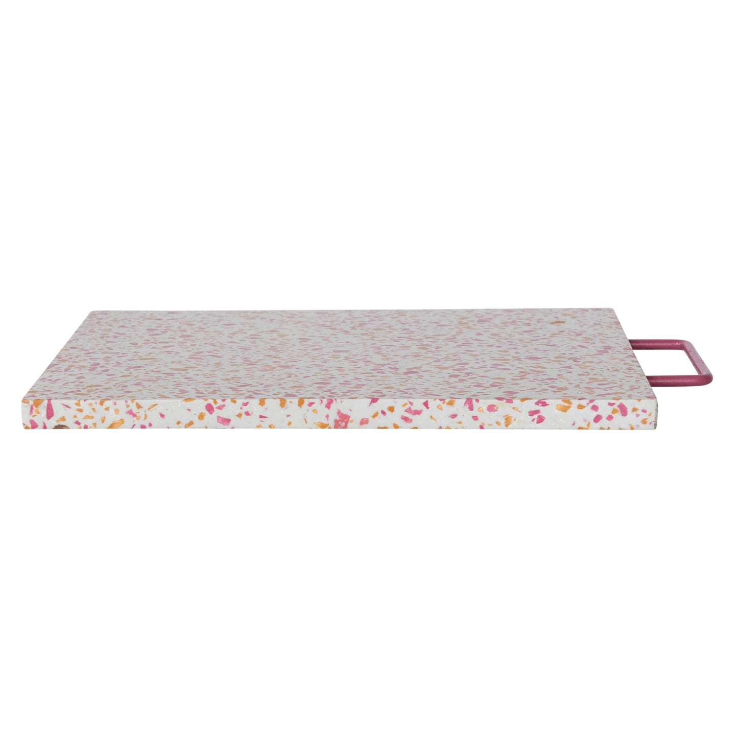 Creative Co-Op Resin Terrazzo Cheese and Cutting Board with Handle, Multicolor