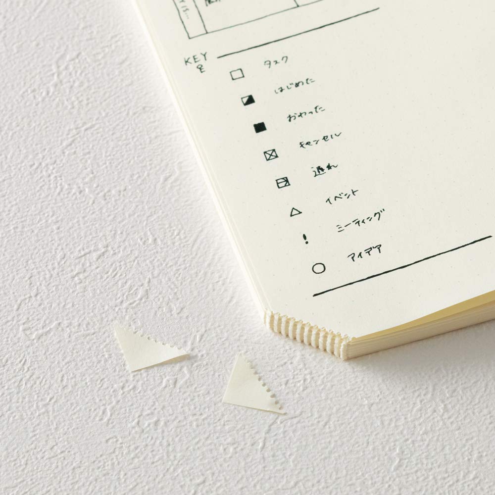 DESIGNPHIL Midori 15313006 Notebook, MD Notebook, Journal, A5, 1 Page Per Day, Dot Square A