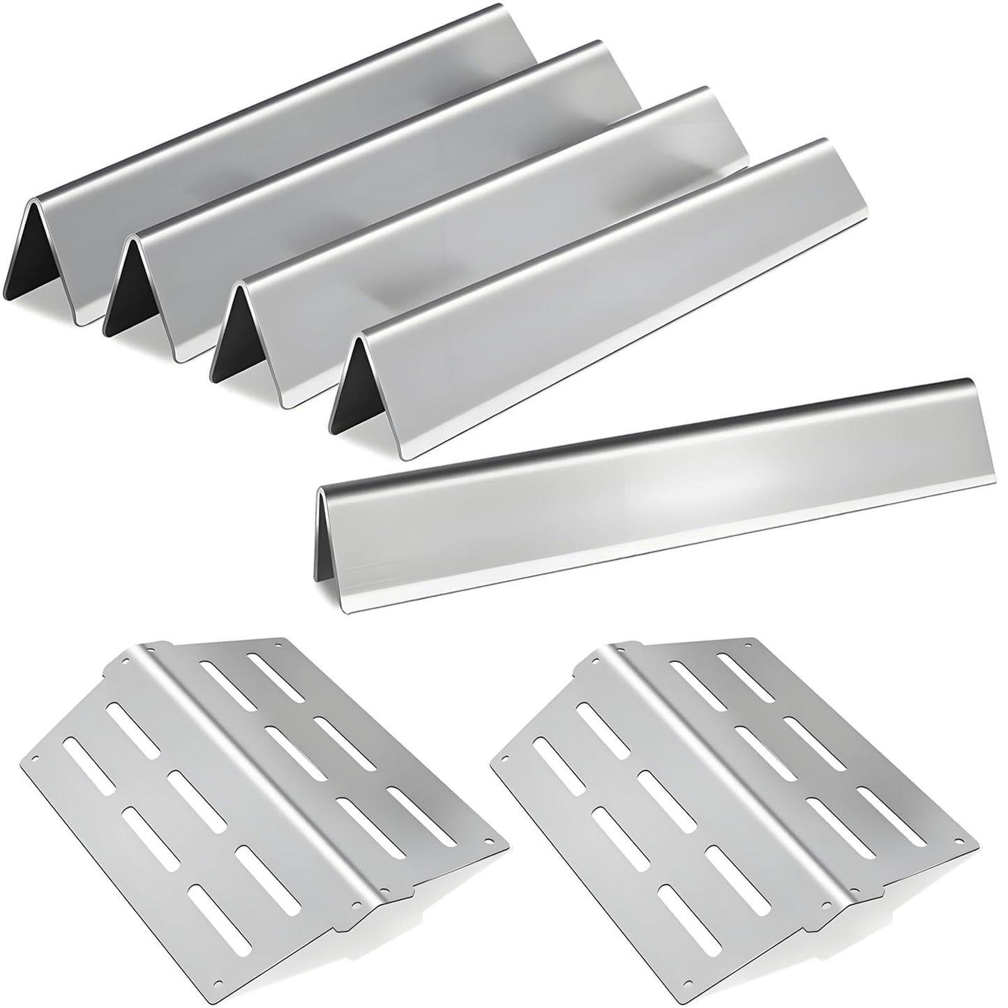 15.3" Flavorizer Bars Heat Deflector Kit for Weber Genesis 300 Series E310 E320 E330 EP310 EP320 EP330 with Front Control Knob(2011-2016), Heat Plate for Weber Genesis Grill Parts Weber 7620 7622