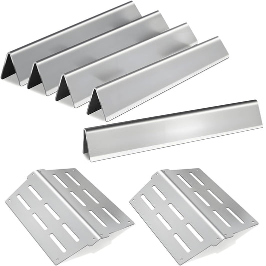 15.3" Flavorizer Bars Heat Deflector Kit for Weber Genesis 300 Series E310 E320 E330 EP310 EP320 EP330 with Front Control Knob(2011-2016), Heat Plate for Weber Genesis Grill Parts Weber 7620 7622