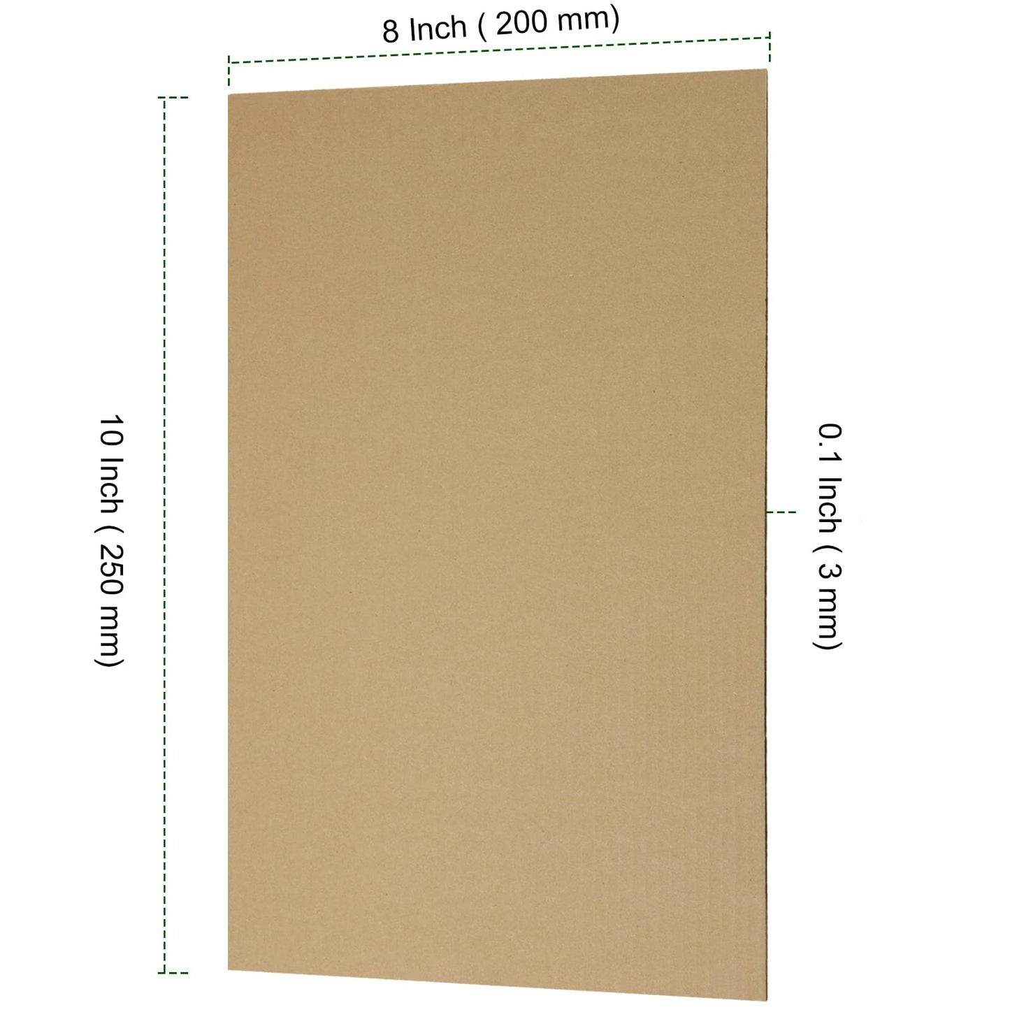 PINGEUI 100 PCS 8 x 10 Inches Brown Kraft Corrugated Cardboard Sheets for Packing, Mailing, Crafts