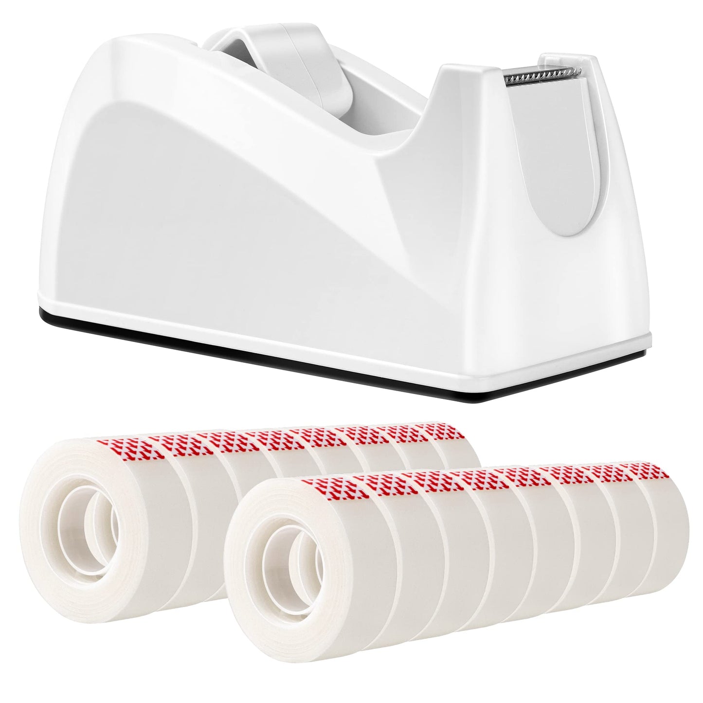Amazon Basics Matte Finish Tape with Desktop Non-Skid Dispenser and Refills, 3/4" x 1300" (36 yds), 16 Pack