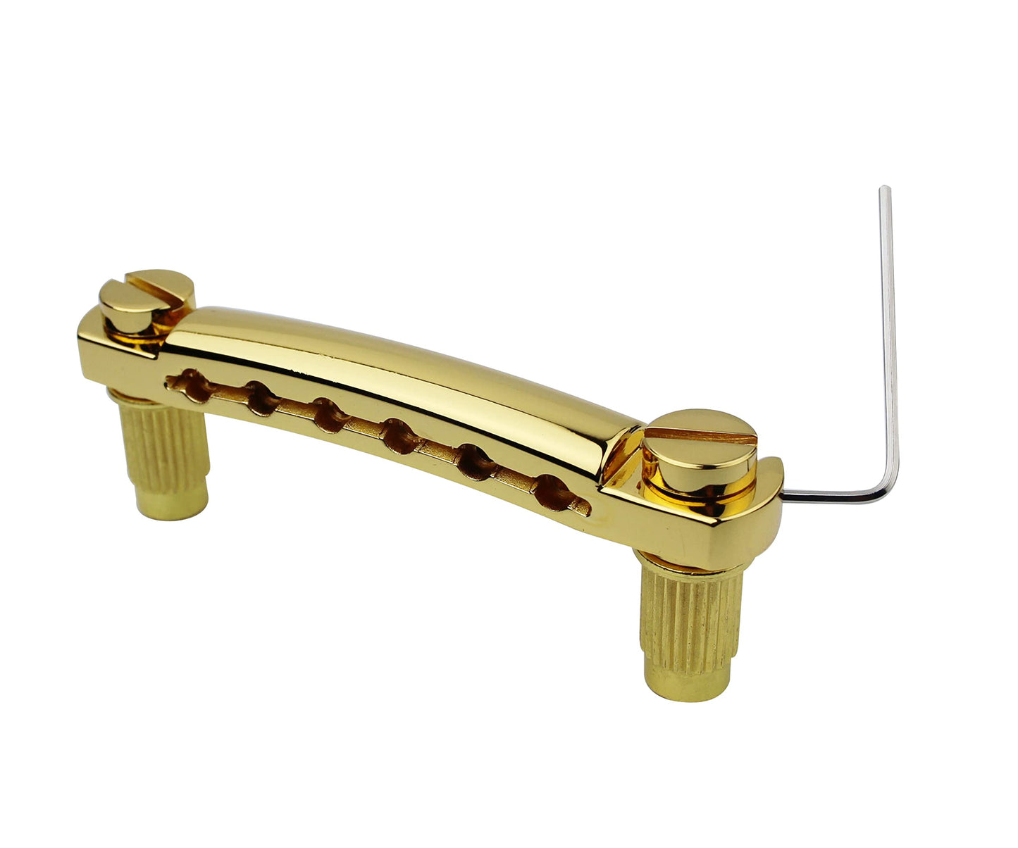 Guyker Guitar Tune-O-Matic Bridge and Stop Bar Tailpiece Combo with Anchors and Studs Replacement Compatible with LP SG EPI 6 String Electric Guitar Golden