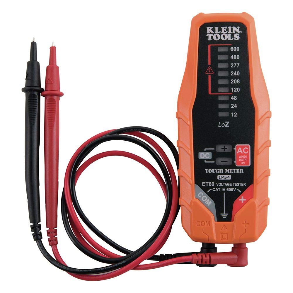 Klein Tools ET60 Voltage Tester, Tests AC/DC and Low Voltage, No Batteries Needed
