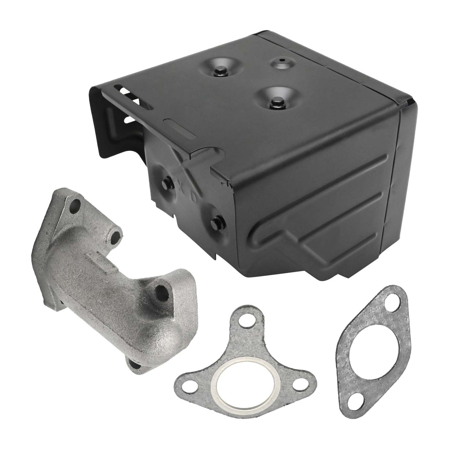 Anxingo 18310-ZE2-W61 Exhaust Muffler Pipe Silencer Assembly, Replacement for Honda GX340 GX390 GX270 GX240 11HP 13HP Engine Motor, Replaces 18310-ZE3-W00 18320-ZE3-W00