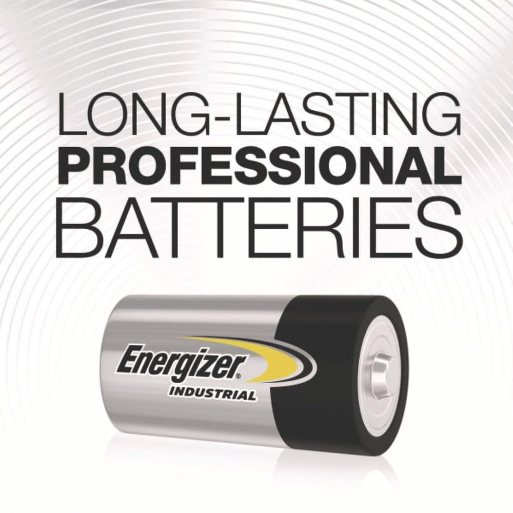 Energizer Industrial LR20, 1.5V, AAA batteries, pack of 12 D size