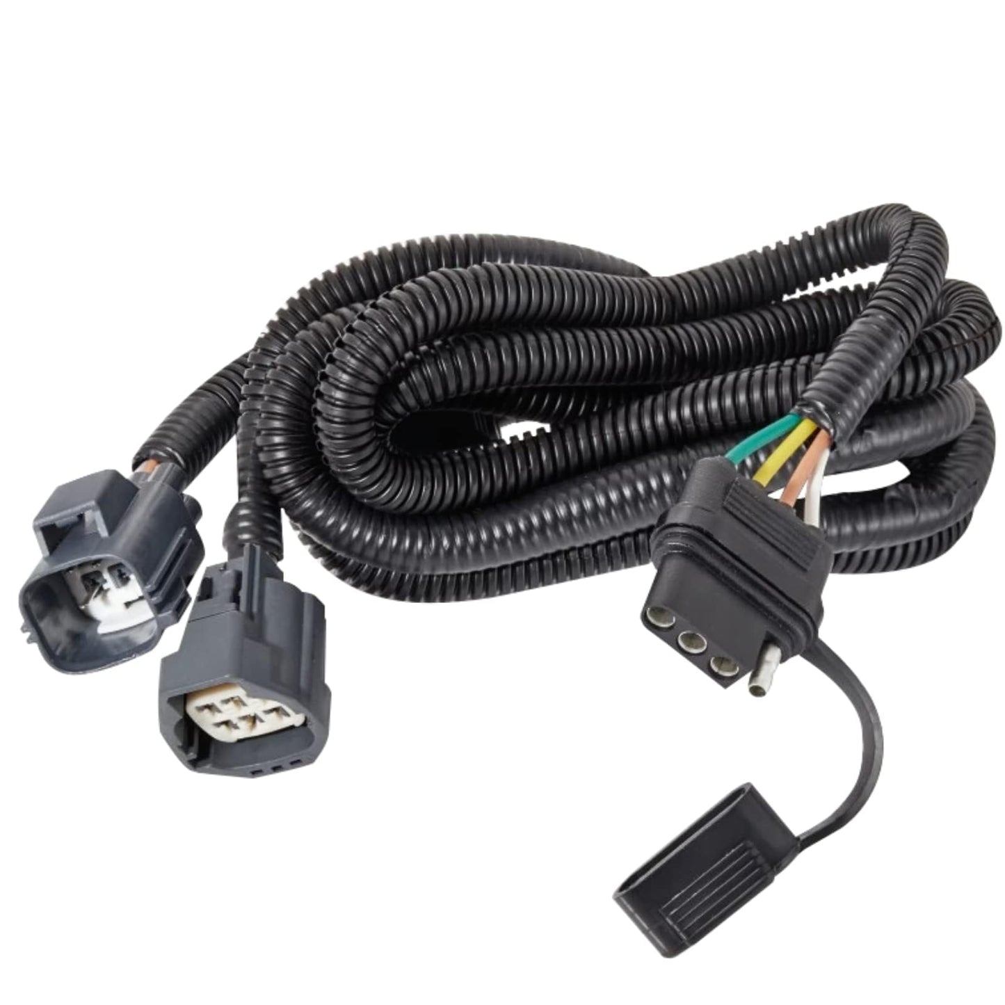 MECMO 4-Pin Trailer Wiring Harness for Jeep Wrangler JK JKU 2007-2018, Tow Hitch Wiring for Rubicon Sahara Sport Unlimited 2-Door 4-Door Trailer Light Connect Custom 4 Way Plug and Play T-Connector
