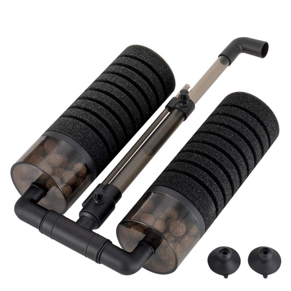 hygger Aquarium Double Sponge Filter for Fresh Water and Salt-Water Fish Tank (M)